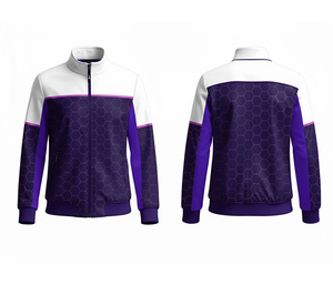 Chaqueta con Cremallera Sublimada Personalizada al por Mayor, Ropa Deportiva para Correr y Hacer Ejercicio, Cálida, Transpirable y de Secado Rápido |   Tallas Hombre Mujer Juvenil - Product Image 3