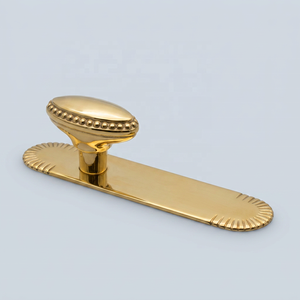 Classic Brass Oval Cabinet Knob backplate <b>Beaded</b> Design Black Matte Finished Furniture Handle Kitchen Bathroom Bedroom <b>Door</b> - Product Image 2