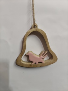 Adorno colgante decorativo de Navidad de resina epoxi y madera - Product Image 3