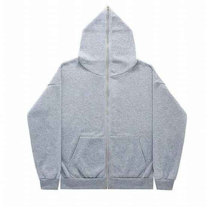 400 GSM Zipper Hoodie Cotton Blank Cropped French Terry Zipper <b>up</b> Hoodies <b>Zip</b> <b>Ups</b> Heavyweight Full Custom Printing <b>Zip</b> <b>up</b> Hoodie - Product Image 4