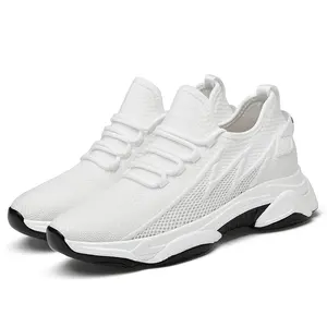 Chaussures rehaussantes pour hommes, baskets décontractées noires, chaussures invisibles pour augmenter la taille, chaussures rehaussantes pour hommes 8 cm - Product Image 4