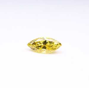 Diamant de laboratoire CVD certifié IGI, taille marquise, couleur jaune fantaisie, pureté VVS VS, excellente taille pour joaillerie fine - Product Image 1