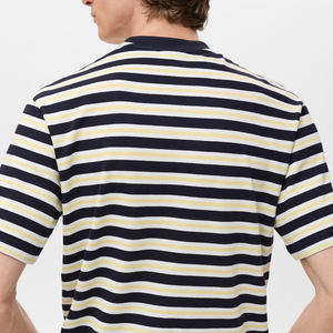 Camiseta de moda para hombre para actividades al aire libre con diseño a rayas, cuello redondo, costuras de alta calidad a precio económico, ideal para uso casual en verano. - Product Image 5