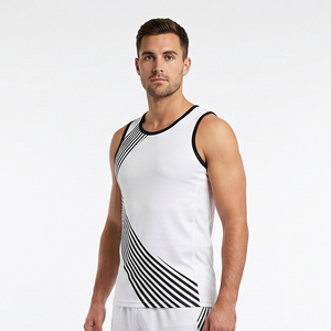 Custom Sublimation Printed Men Netball Jersey Sleeveless Tops Men’s Netball Jersey Football V-Neck Training Shirt - Product Image 1