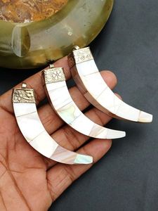 HandCarved Polished Oval Natural Bone Pendants Artistic Tribal Style Jewelry <b>Charms</b> for <b>Christmas</b> Wholesale Export by HF CRAFTS - Product Image 2