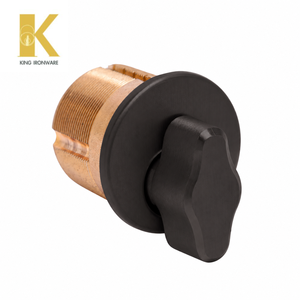 Serrure à cylindre mécanique à bouton rotatif en laiton bronze huilé 28 mm pour la sécurité des portes d'entrée - Product Image 5