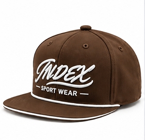 หมวกแก๊ปทรงแบน 6 แผง ปักโลโก้ Brown Puff Embroidered Index Sportswear แบบ Snapback - Product Image 3