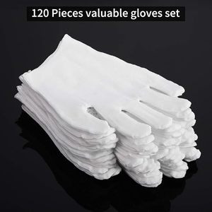 120 Guantes de Algodón Elásticos para Trabajo e Inspección, para Mujeres y Hombres, para Manipulación de Objetos Delicados, Monedas y Joyería - Product Image 3