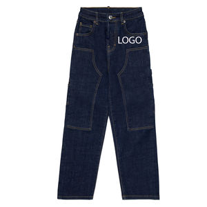 Jeans Cargo de Mezclilla Azul Oscuro para Niños, Diseño Casual con Logotipo Personalizado, Alta Calidad a Precio Económico para Compradores Mayoristas - Product Image 1