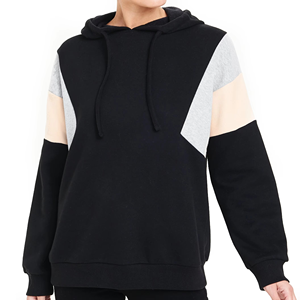 Sudadera con Capucha de Felpa de Algodón/Poliéster de Alta Calidad para Mujer, Diseño Transpirable Informal de Otoño con Logotipo Personalizado, Color Negro, Superventas - Product Image 5