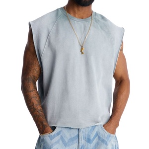 Camiseta Deportiva Corta para Hombre, Corte Holgado, Estilo Vintage, Sin Mangas, Jersey Sin Costuras, Secado Rápido y Transpirable - Product Image 1