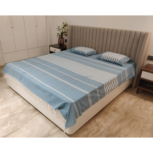 Ropa de cama hecha a mano, sábanas Kingsize, sábanas Fouta tejidas de algodón de alta calidad con funda de almohada de India - Product Image 2
