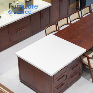 Mueble de cocina de estilo moderno, mueble de cocina de melamina MDF de lujo con almacenamiento oculto, mueble de cocina de lujo de fabricante - Product Image 3