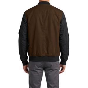 High Quality Two Tone Brown Black Bomber <b>Jackets</b> Windproof <b>Heated</b> Zipper Front Casual 100% Polyester <b>Jackets</b> - Product Image 2