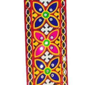 Ajuste de encaje bordado de hilo múltiple de espejo africano para ofertas de prendas en bricolaje al por mayor - Product Image 1