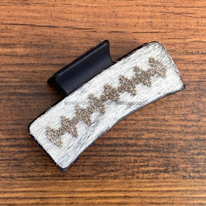 Wholesale Fashion Cowhide Laser Engraved Hair <b>Claws</b> for Women's New Design Genuine Leather Hair <b>Clips</b> Unique Durable & Stylish - Product Image 2