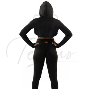 Best Design Plus Size Yoga Set for <b>Women</b> Custom <b>3</b>-<b>Piece</b> Shorts with Front Logo-Breathable Spandex/Polyester Low Price - Product Image 2