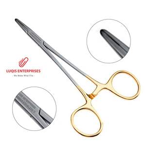 Portaagujas Halsey de Carburo de Tungsteno y Acero Inoxidable, Instrumento Quirúrgico con Mordazas TC, Reutilizable y Autoclavable - Product Image 1