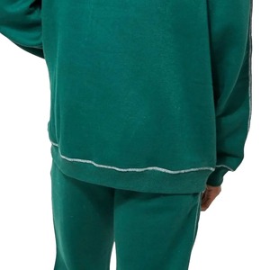 Chándal con Capucha Verde para Hombre, Manga Larga, Ropa Deportiva Informal con Logotipo Estampado, Poliéster Transpirable, Ropa de Otoño, Corte Regular - Product Image 3