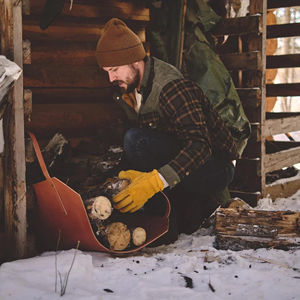 Porta leña multifuncional portátil de cuero, soporte para leña, transportador de leña para chimenea, práctico portador de leña de cuero - Product Image 5