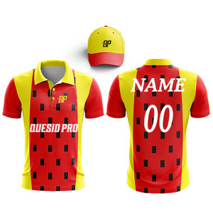 ชุดกีฬาคริกเก็ตแบบซับลิเมชั่นคุณภาพสูง เป็นมิตรกับสิ่งแวดล้อม พิมพ์โลโก้ตามสั่ง ดีไซน์ยอดเยี่ยม ขายดี - Product Image 2