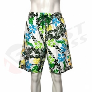 Best Manufacturer's Custom Summer Print Breathable Quick Dry Comfortable <b>Elastic</b> Waist Plus Size Drawstring 100% Cotton High - Product Image 2