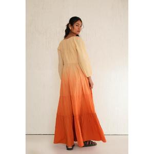 Robe de soirée élégante vert émeraude, coupe trapèze, longue, en mousseline, col cœur, sans manches, respirante, couleur unie, pour femme - Product Image 4