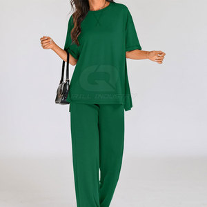 Pakistan Made Women Co-Ord Set Winter 100% Cotton Fleece Breathable Two Piece Casual <b>Wear</b> Holiday <b>Travel</b> Daily Use - Product Image 5