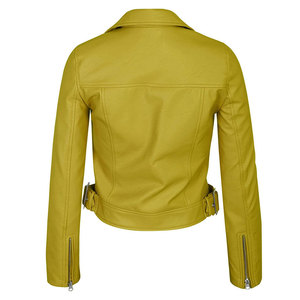 SALVA <b>LEATHER</b> <b>Women's</b> <b>Brown</b> Genuine <b>Leather</b> Bomber <b>Jacket</b> Silk Finished Zipper Closure Turn-down Collar Full Sleeve Autumn - Product Image 4
