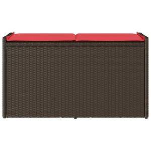 Banc de rangement de patio en polyrotin marron de 39,4 po avec coussin - Product Image 4