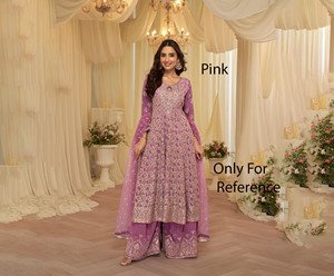 Venta caliente Diseño exclusivo de bordado de lujo Salwar Kameez Comprar ropa de fiesta Kurti de Surat para mujeres Mayorista de vestido - Product Image 1