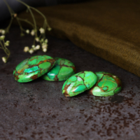 Vente en gros de cabochons en turquoise verte de forme libre, pierres précieuses semi-précieuses pour la fabrication de bijoux