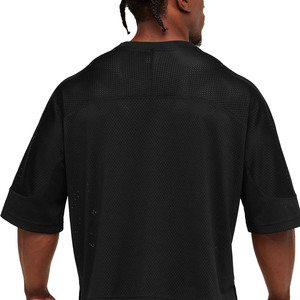 Camiseta Deportiva de Manga Corta para Hombre, Cuello Redondo, Bordada, de Secado Rápido, Transpirable, Tejido de Punto, Diseño Liso para Correr - Product Image 1
