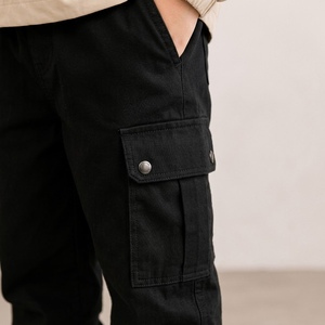 Pantalons longs décontractés pour enfants, en coton et élasthanne, tissés, doux, respirants, durables, pantalons pour garçons - Product Image 5
