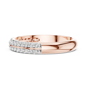 Anillo Clásico de Diamantes Cultivados en Laboratorio, Corte Redondo, Oro Rosa Sólido de 18 Quilates, Chapado en Rodio, para Compromiso, Fiesta, Boda, Uso Diario, para Mujer - Product Image 3