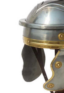 Casque de Centurion Romain Médiéval Antique en Acier Doux avec Plume Noire Dorée, Armure de Chevalier pour Cosplay, Reconstitutions Historiques et Costume d'Halloween - Product Image 3