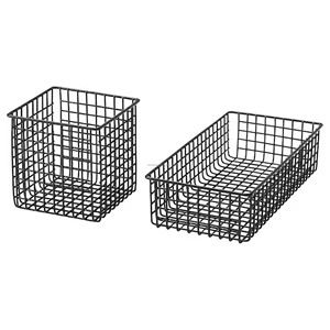 Panier à grille en fil métallique les petits paniers en fil métallique vont aussi bien sur un bureau que sur une commode ou dans la salle de bain - Product Image 1