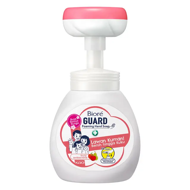 สบู่เหลวล้างมือ Biore Guard โฟมสบู่ล้างมือปั๊มดอกไม้ผลไม้สดผลิตภัณฑ์ต้านเชื้อแบคทีเรียอินโดนีเซีย