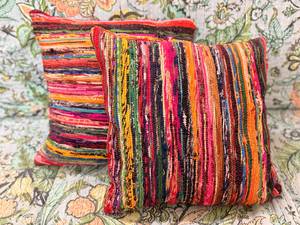 Housses de coussin en soie tissée à la main 100% soie de sari, qualité export, vente en gros OEM, marque privée, pour les acheteurs mondiaux de décoration intérieure et les jeunes filles - Product Image 5