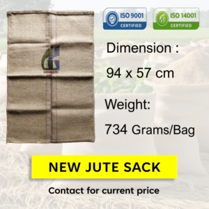 Sacos de yute de calidad alimentaria de 94x57cm y 734g para envasar café, granos de cacao y anacardos, nuevos sacos de arpillera al por mayor, Goodman Global Bangladesh - Product Image 2