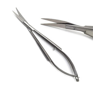 Lot de 2 ciseaux ophtalmiques Castroviejo Micro Noyes à ressort, droits et courbés, en acier inoxydable, pour usage chirurgical manuel - Product Image 3