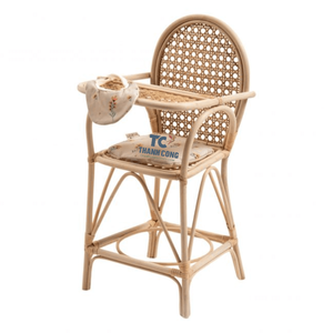 Chaise d'enfant en rotin de haute qualité fabriquée au Vietnam, chaise miniature en osier en forme de paon - Product Image 1