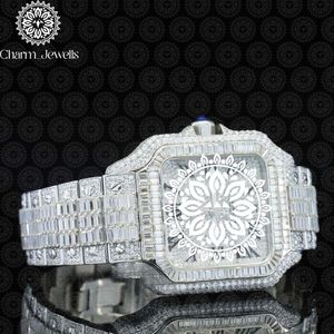Reloj de Lujo para Hombre Charm_Jewells, Acero Inoxidable, Esfera de 40 mm, Correa de 20 mm, Bisel con Diamantes, Cierre Oculto con Botón, Movimiento Mecánico - Product Image 3