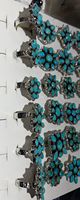 Bague en argent sterling 925 avec turquoise naturelle, faite à la main, bijoux bohèmes turquoise, bague à porter au quotidien, cadeau pour elle, bague design fleur.