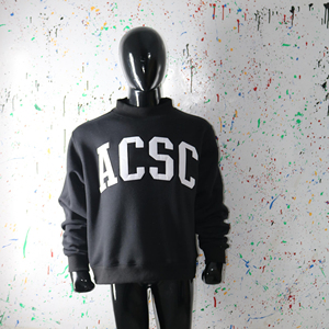 Sudadera ACSC Oversize con Cuello Redondo, 100% Algodón Tejido, Unisex, Casual, con Estampado de Letras Negras en la Parte Delantera CLUSH SPORTS - Product Image 3
