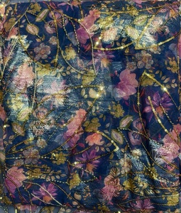 Ensemble 3 pièces de vêtements Kanga en polyester de luxe écologique à motif floral pour femmes africaines, avec broderie de ruban en dentelle, coupe ample, spécial mariée - Product Image 6