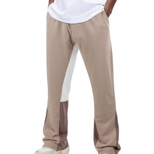 Pantalon de jogging pour homme en coton léger délavé, coupe évasée, style baggy, tendance, Hip Hop, taille mi-haute, effet empilé - Product Image 6