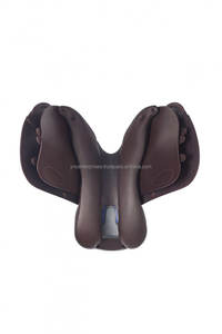 Selle de dressage en cuir de qualité supérieure Plusieurs couleurs et tailles disponibles-Taille du siège 14 "-18" - Product Image 2