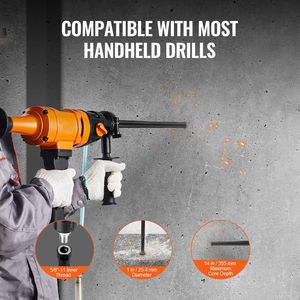 Punta diamantata a umido da 1 pollice con profondità di foratura di 14 pollici, filettatura interna 5/8'-11, saldatura laser per muratura e cemento - Product Image 4