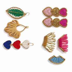 Boucles d'oreilles pendantes faites à la main en verre soufflé, imitation perle, forme cloche, légères, style vintage, bijoux de mode pour soirée - Product Image 1